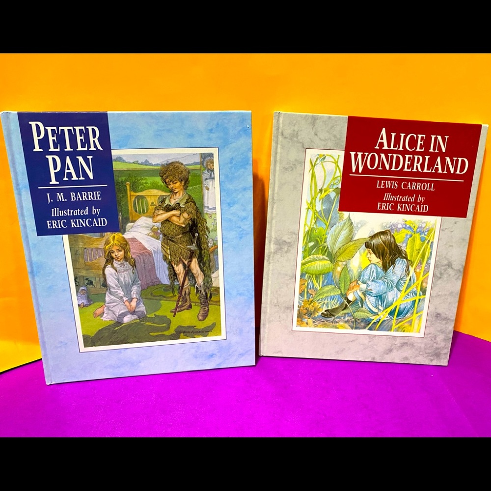 ALICE IN WONDERLAND & PETER PAN HARDCOVER CLASSIC BOOKS NWT BRIMAX 108p.